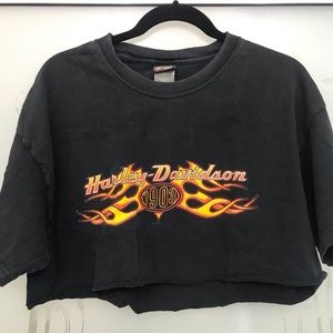 Cropped Harley Davidson Tee